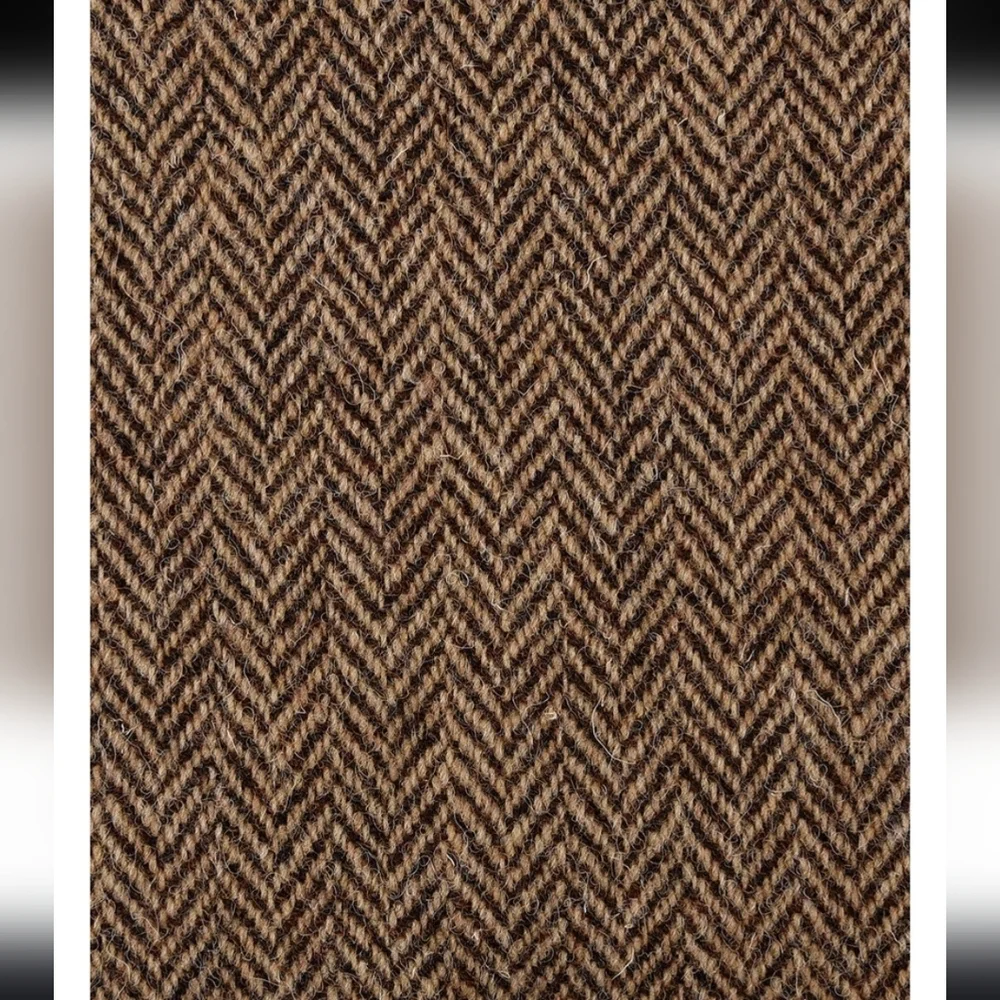 Harris Tweed Irish Brown Herringbone Jacket Blazer NWOT